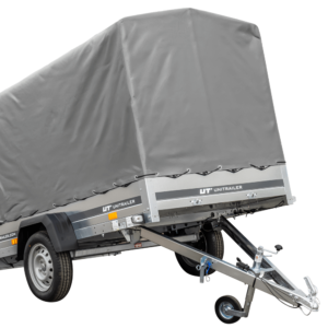 PKW Anhänger 230x125 Garden Trailer 230 KIPP Unitrailer 750 kg mit Stützrad, 110 cm hoher Plane und Hochspriegel